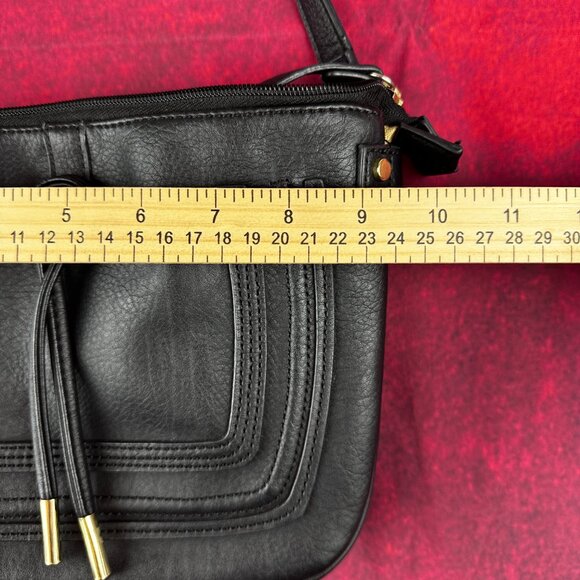 A.N.A NEW APROACH WOMEN SHOULDER SMALL BAG WITH ADJUSTABLE STRAP, BLACK - Picture 9 of 12